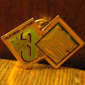 California State Lottery Vintage Lapel Pin